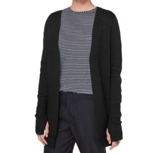 Lululemon Black City Street Cardigan Sweater Cashmere Blend SZ Small